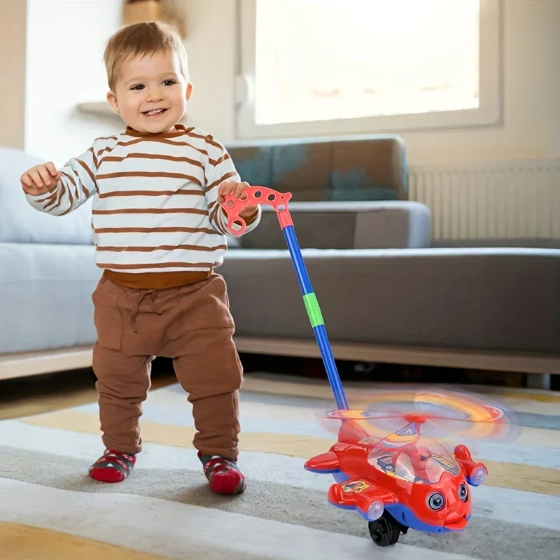 Baby Walker Toy Children's Carts Hand Push Toddler Toy Plane Car Toy Push Along Walking Toy for Kids Children Boys Girls