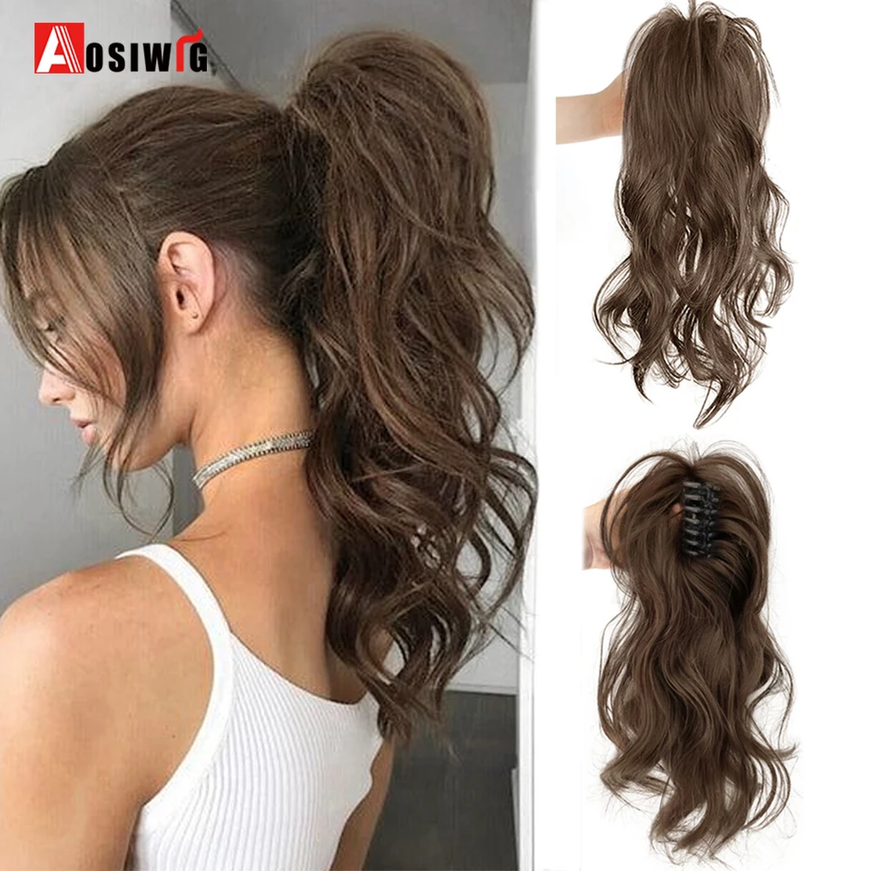 Synthetic 13inch Claw Clip On Ponytail Hair Extension Ponytail Extension Hair For Women Waterfall Half Tie Princess Ponytail