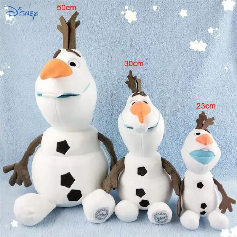 New Disney Frozen2 Snowman Olaf 23-50cm Toy Action Figure Model Soft Plush Doll Kawaii Cartoon Animal Anime's Gift Children Toys