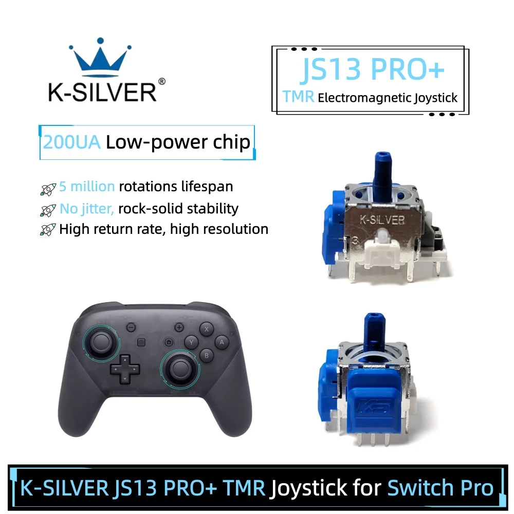

2/10 шт. для электромагнитного джойстика SNP K-SILVER JS13 PRO+ TMR для контроллера Switch Pro, аналоговый стик 3D без дрейфа, сенсор