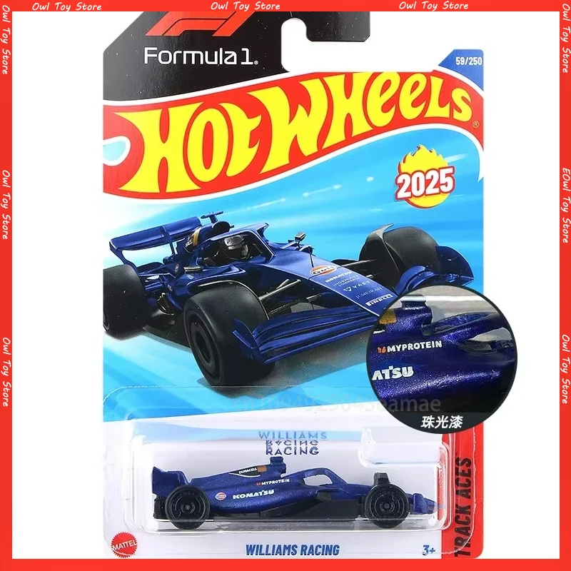 

2025e F1 Williams Racing 1/64 Racing Diecast Original Hot Wheels Cars Vehicle Cars Toys Alloy Material Car Figure Toy Boy Gifts