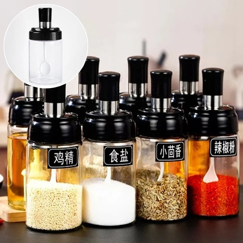 

1/2/4 шт. стеклянная бутылка для приправ, бутылка для специй, кухонные диспенсеры для хранения, уличная посуда