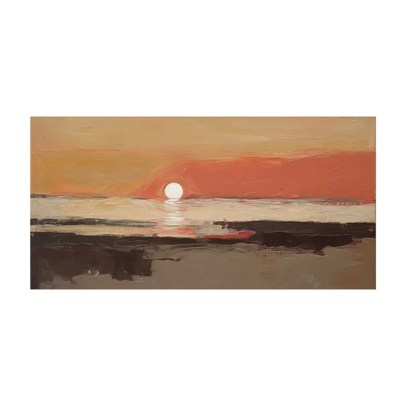 Living room landscape oil painting handmade horizontal texture hanging painting