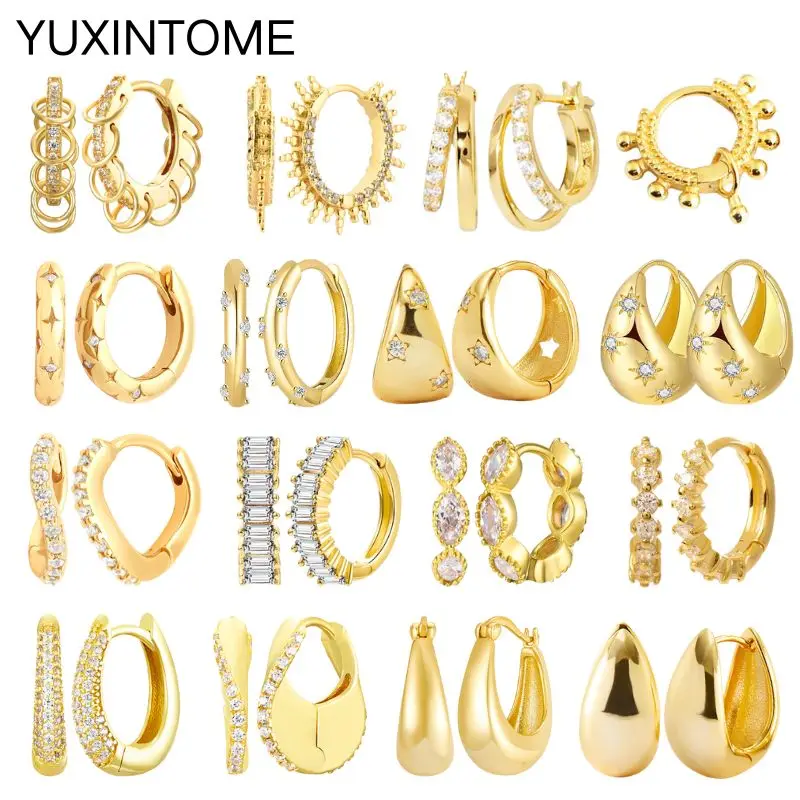 

925 Sterling Silver Ear Needle Fashion Multi Turn Hoop Earrings For Women White Zircon Punk Personality Earrings Fine Jewelry