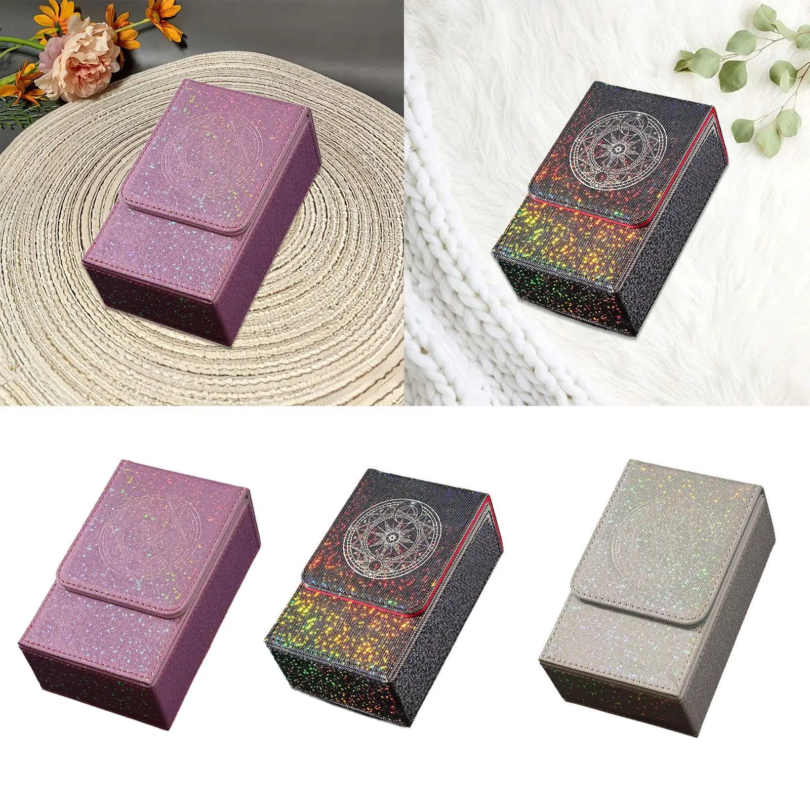 

Tarots Card Storage Box Organizer Portable Collection Stylish Dustproof Protective Case Playing Cards Board Game Card Sleeve