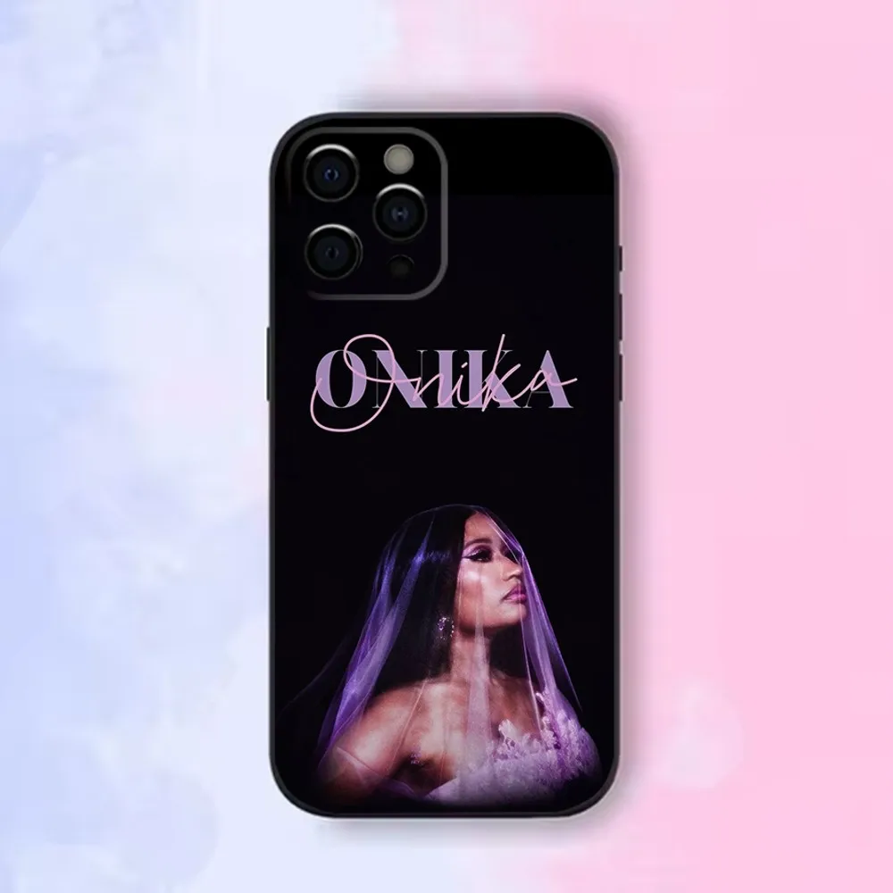 N-Nicki Singer M-Minaj Phone Case For iPhone16,15,14,13,12 Mini 11 Pro XR,X,XS,MAX 7,8 Plus Silicone Cover Soft Black