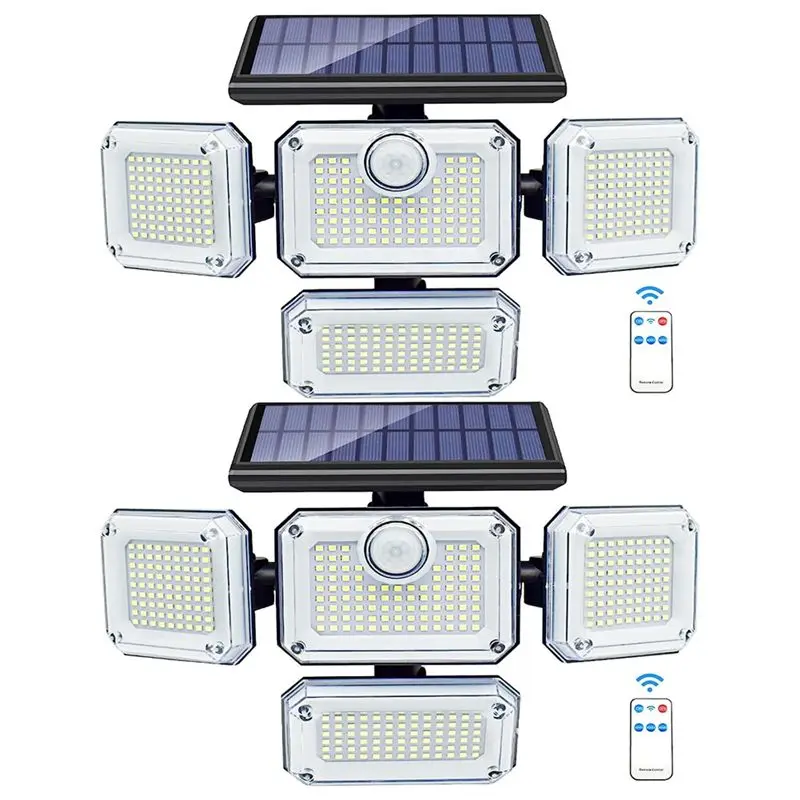 

Солнечные уличные светильники GOOD-Solar с датчиком движения, 333 светодиода, прожекторы, уличные фонари с 2 пультами дистанционного управления