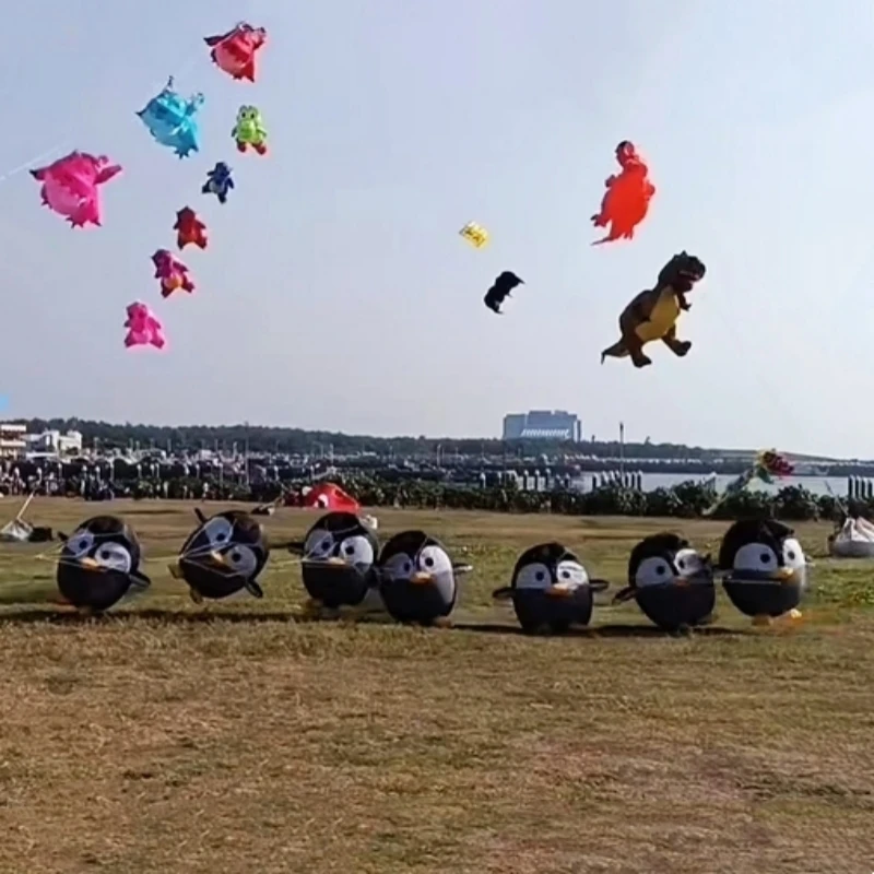 펭귄 연 펜던트 걷기 가능 비행 불가능 립스탑 나일론 원단 야외 게임 장난감 스포츠 댄싱 오징어 장난감 에어 바운스 연 잉어