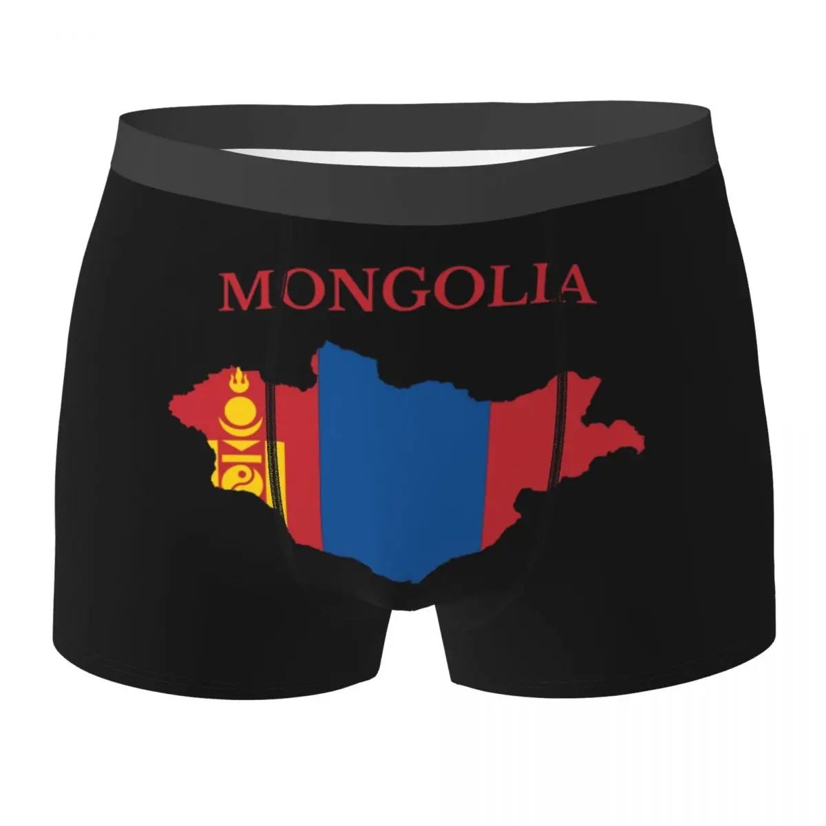 Cuecas boxer shorts mongólia mapa bandeira calcinha masculina roupa interior macia para homme homem namorado presente