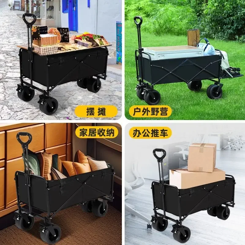 

CL camping cart gather outdoor folding camp car trailer stall trolley table board hand picnic truck