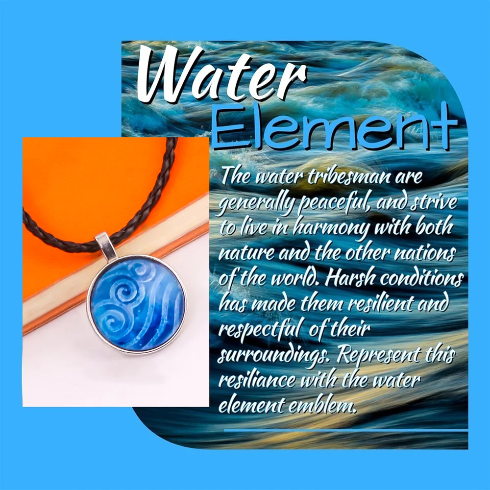 New Avatar The Last Airbender Necklace Kingdom Jewelry Water Tribe Pendant Glass Dome Necklace Women Men Jewelry Gift ﻿