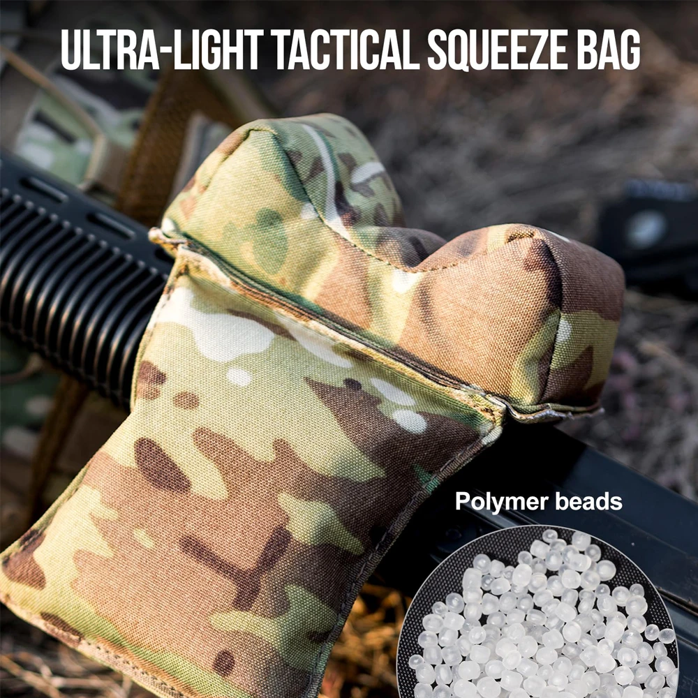 Airsoft Shooting Rest Bag Pre-Filled Shooting Sand Bags Front & Rear Gun Range Bag Bench Window Rest Support Holder for Hunting