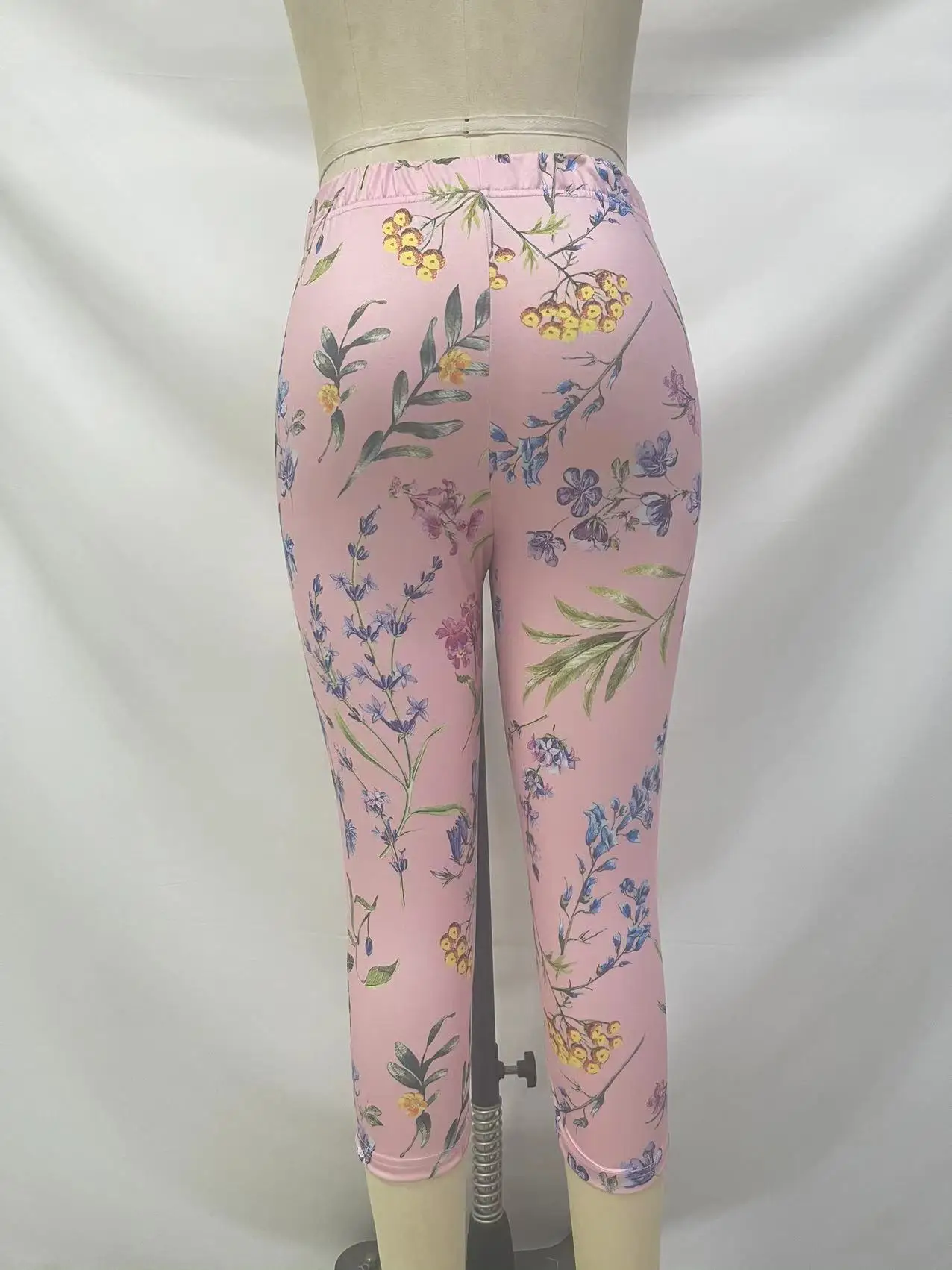 Summer leisure new digital printing slim cropped pants leggings ladies