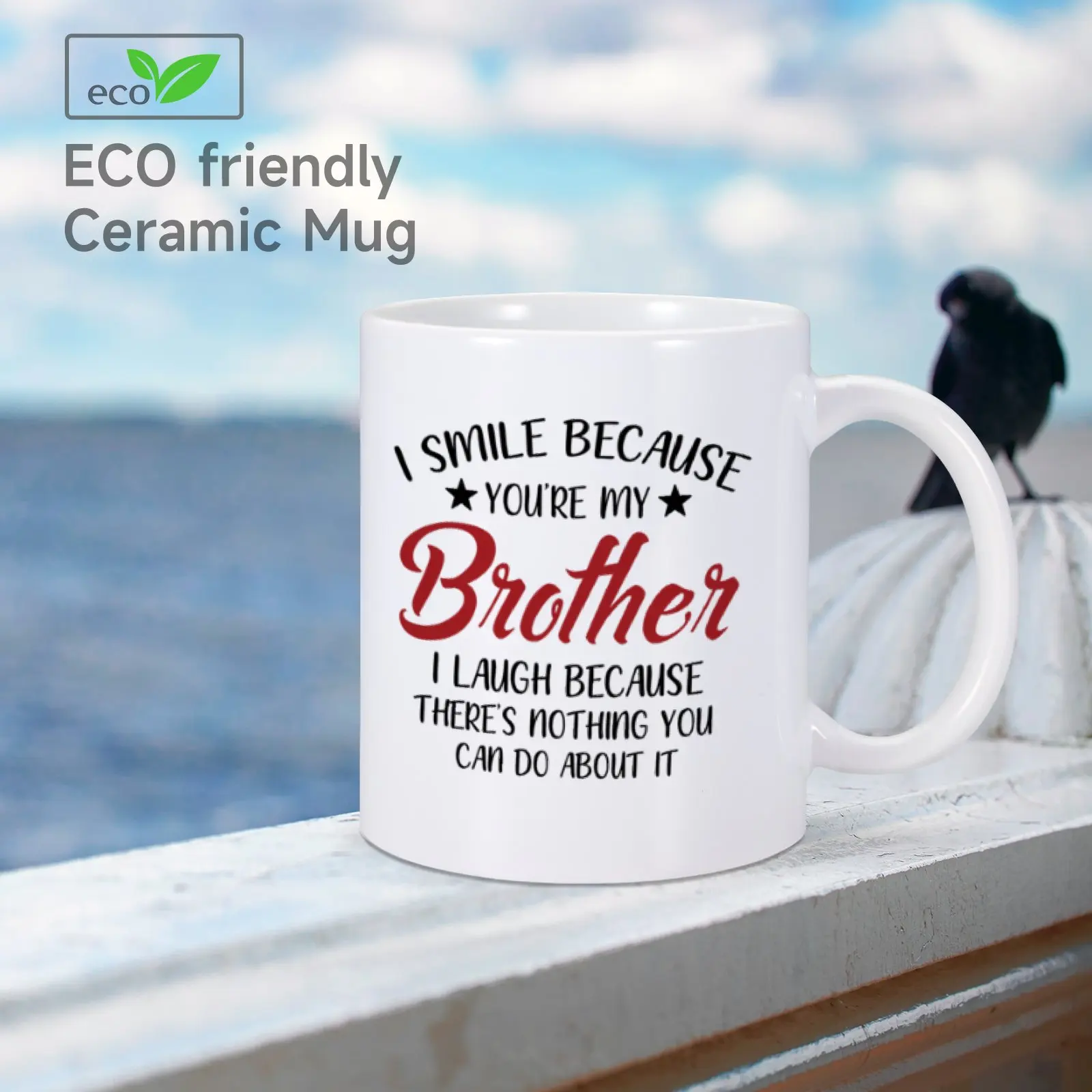 Funny Coffee Mug I Smile Because You Are My Brother I Laugh Because There's Nothing You Can Do About It Gifts for Brother/Sister