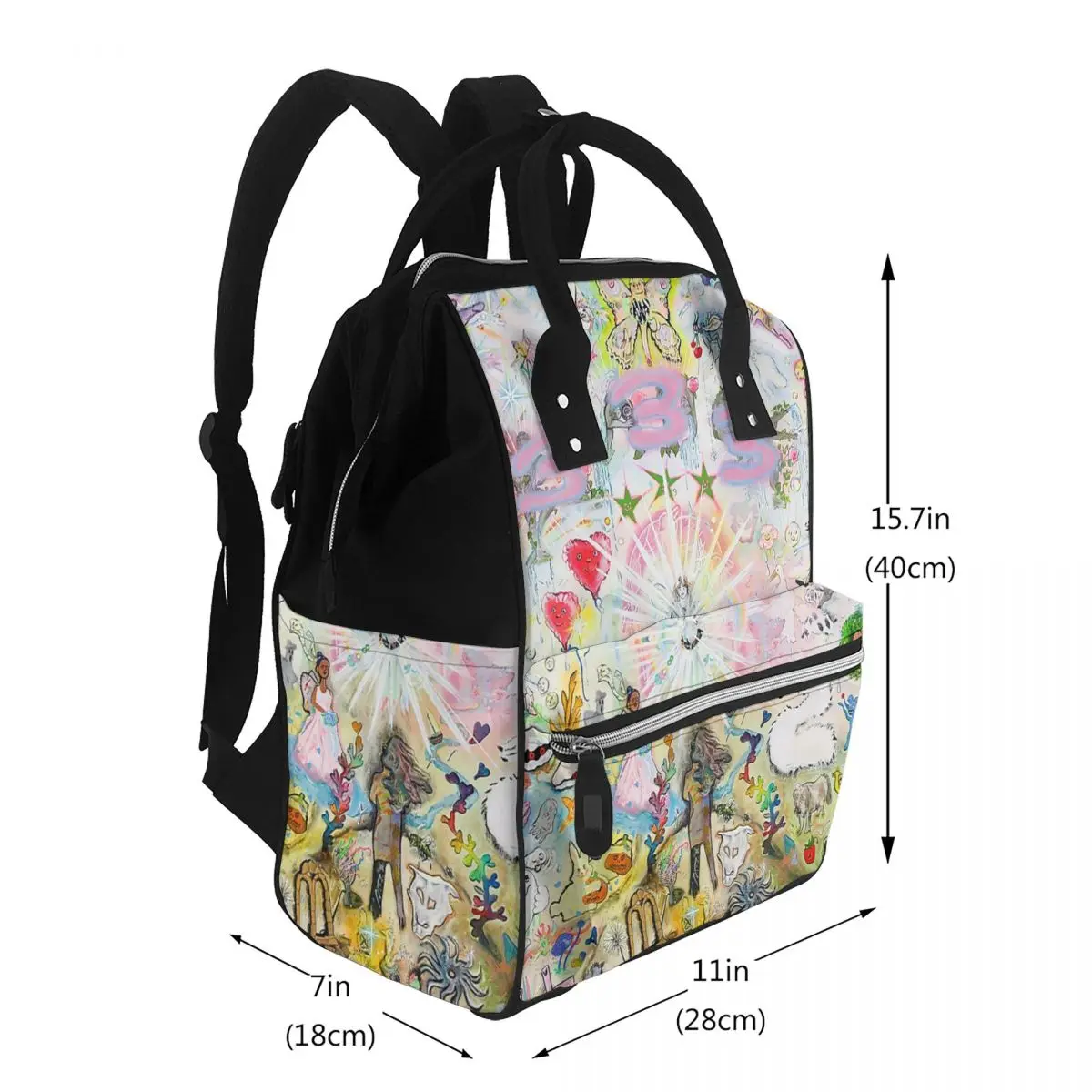 333 Bladee Album Cover Student Backpack School Bag Hiking Travel Daypack for Men Women Bookbag Shoulder Bags