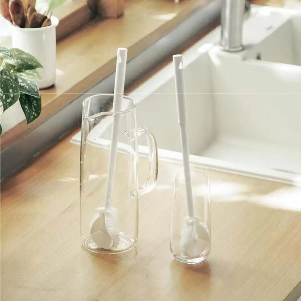 

Without Blind Side Soft Head Bottle Brush Silicone Pacifier Nipple Bottle Cleaning Brush Handheld Soft Head Cup Cleaning Tool