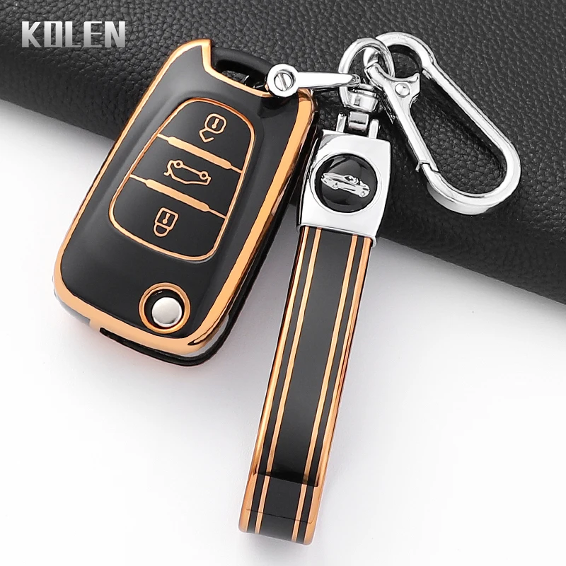 Neue TPU Auto Schlüssel Fall Abdeckung Fob Für Hyundai i20 i30 ix20 ix25 ix35 Elantra Accent Für KIA Sportage Rio 3 Soul Optima Ceed K5 Tasche