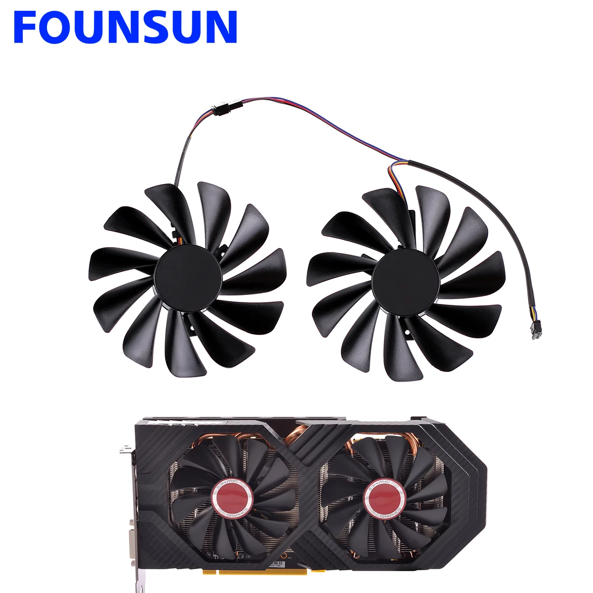 

New 2Pcs/set CF1010U12S 95MM Alternative RX590 GPU Video Card Cooler Fan For XFX RX 590/580 VGA Video Card Cooling FDC10U12S9-C