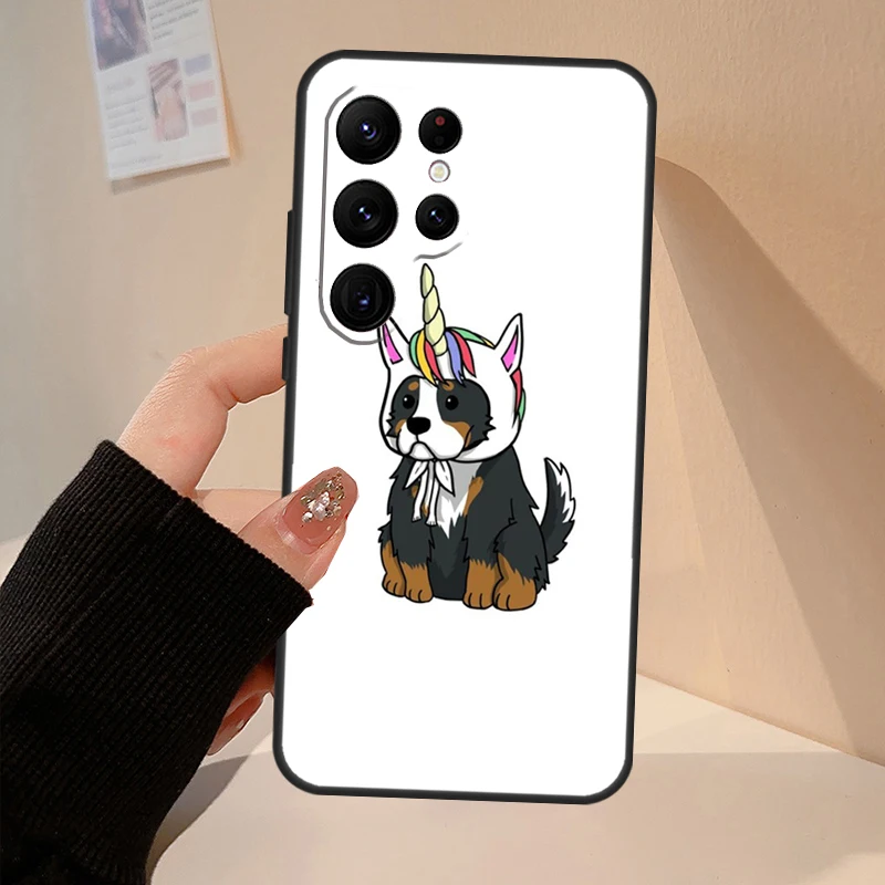 Funny Bernese Mountain Dog Phone Case For Samsung Galaxy S26 Ultra S20 S21 S22 S23 S24 S25 Ultra S26 Plus S26 FE Soft Cover - view 2