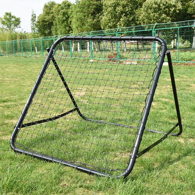 ポータブル多機能サッカー練習器具、調整可能なバックボードゴールネット、子供用スチールフレームバスケットボールフットボール練習用