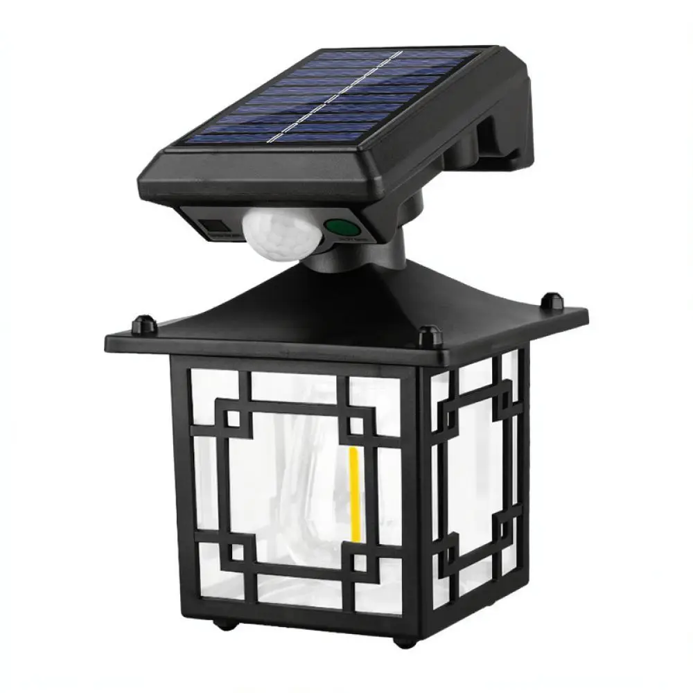 Solar Powered Split Wall Light Outdoor Motion Sensor Garden Yard Lamp Waterproof Remote Control Modern Security Lighting