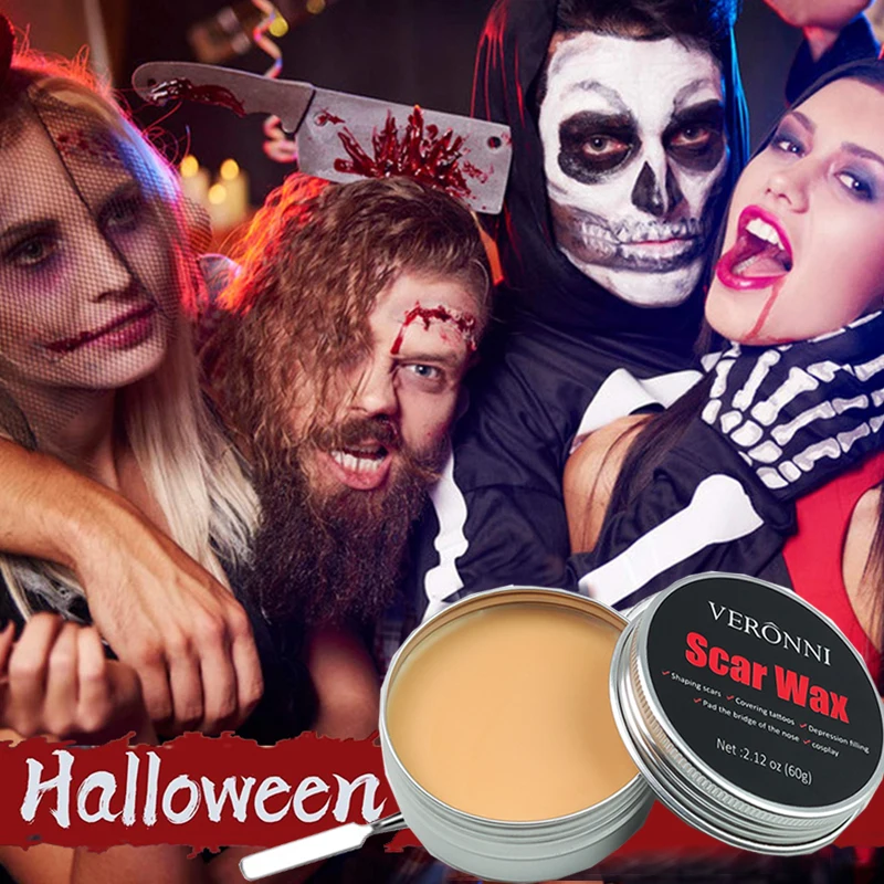 2pcs SFX Makeup Kit with Dual-Ended Applicators, Realistic Fake Paste for Cosplay, Halloween Makeup Essentials, Realistic Effect