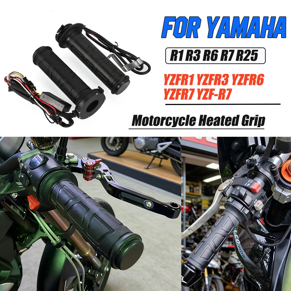 

For YAMAHA YZF R1 R3 R6 R7 R25 R125 R1M YZFR1 YZFR3 YZFR6 YZFR7 YZF-R7 Heated Grip 12V 22mm Motorcycle Scooter Hand Heated Grips