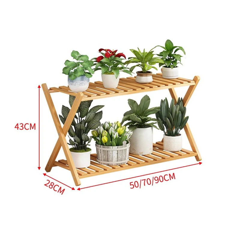 Indoor Window Plant Shelves Flower Shelf Balcony Floor Type Solid Wood Plant Shelves Living Room Garden Furniture Scaffale FYPS