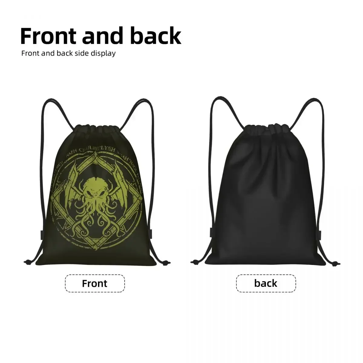 Lovecraft Mythos Cthulhu Drawstring Bag Women Men Portable Gym Sports Sackpack Training Storage Backpacks