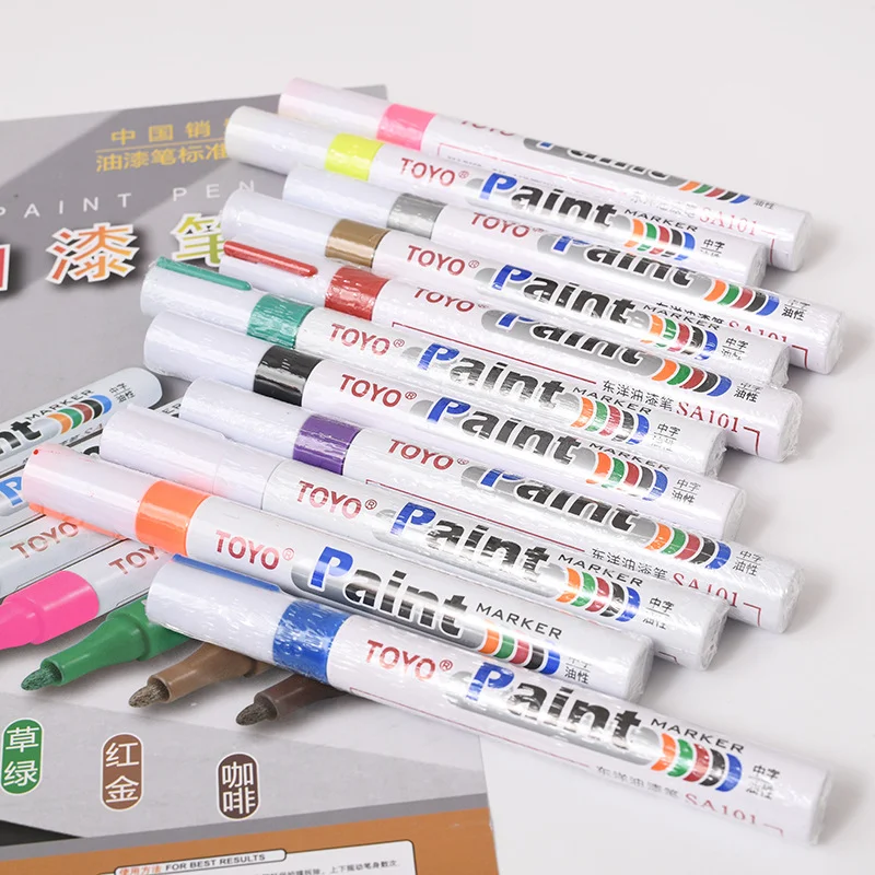 Original TOYO SA101 Weißer Lackmarker Ölbasiert Permanenter Reifenmarkierstift Wasserfester Ausbesserungsstift – Detail 1