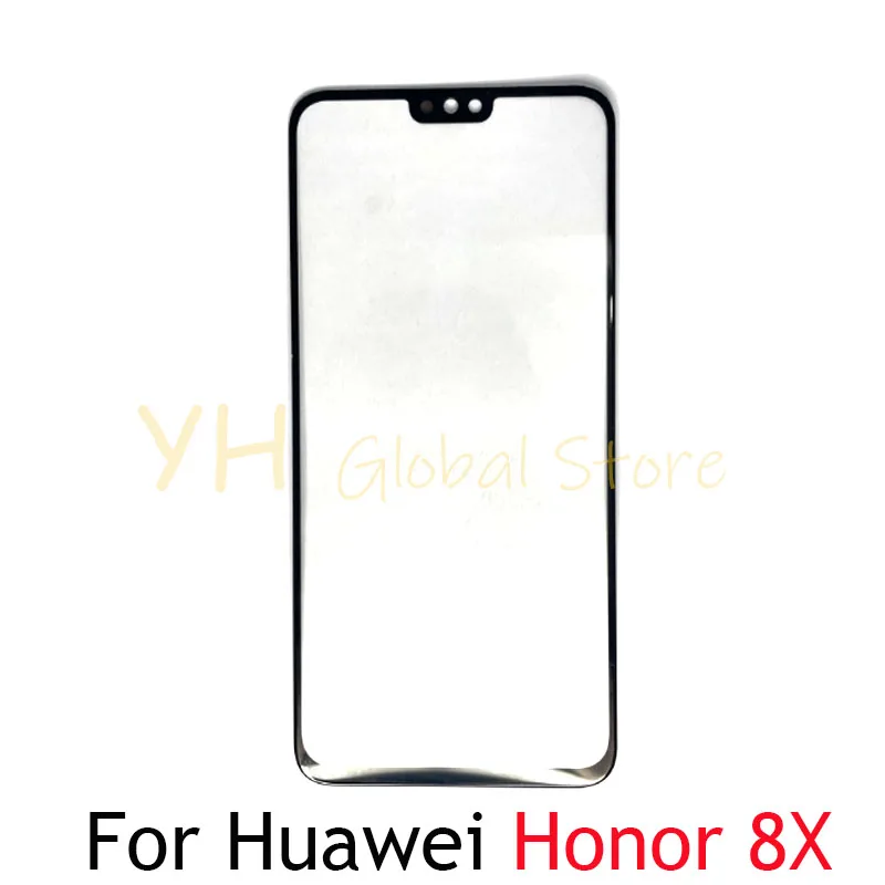 

5PCS For Huawei Honor 8X Front Glass Touch Screen Top Lens LCD Outer Panel OCA Glass Cover Repair Parts