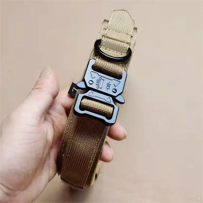 Nylon Tactical Dog Collar with Handle Adjustable and Durable Suitable for Medium Large Dogs Dogs Accessoires  Pet Items