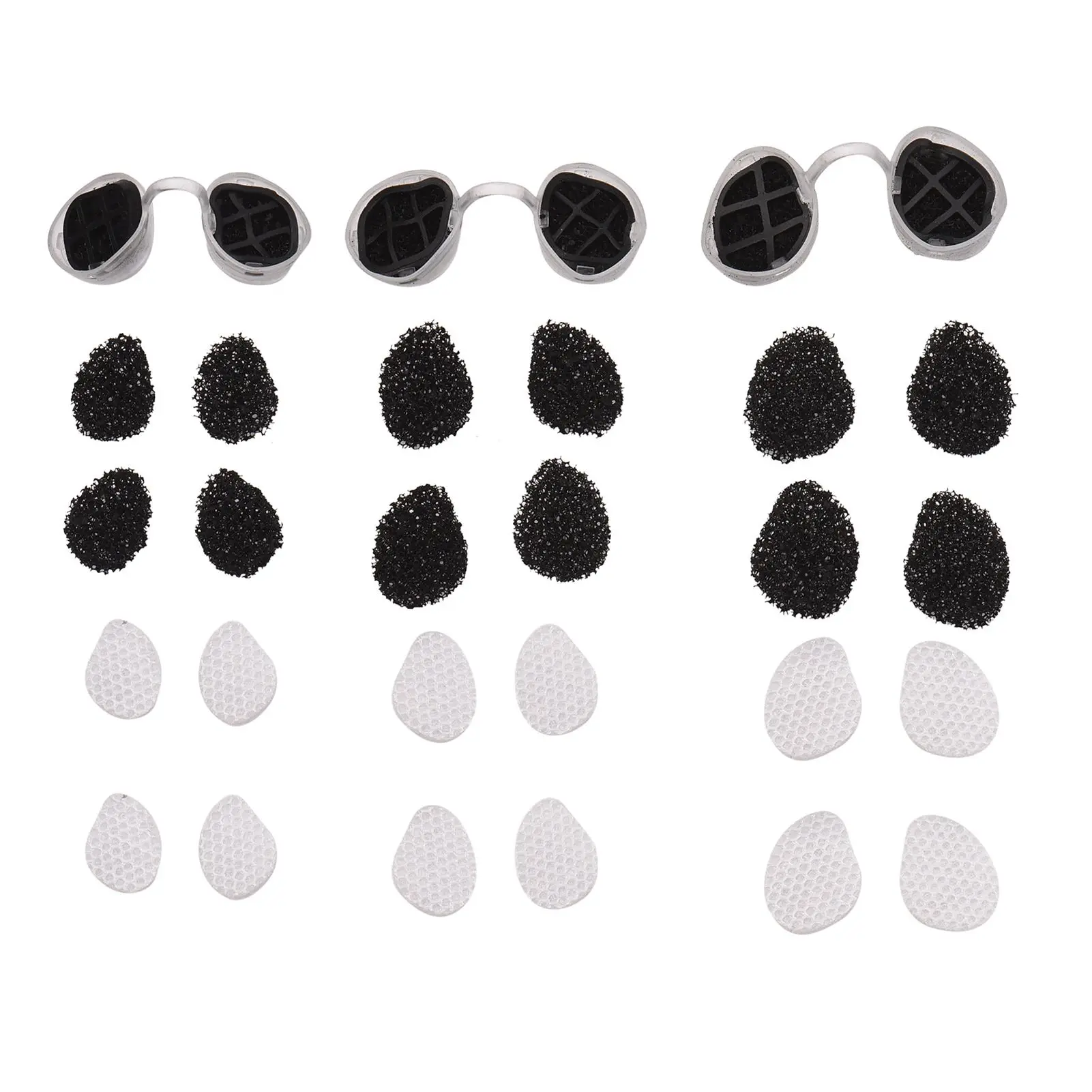 Activated carbon dual protection series invisible nasal filter with one pair of S/M/L sizes
