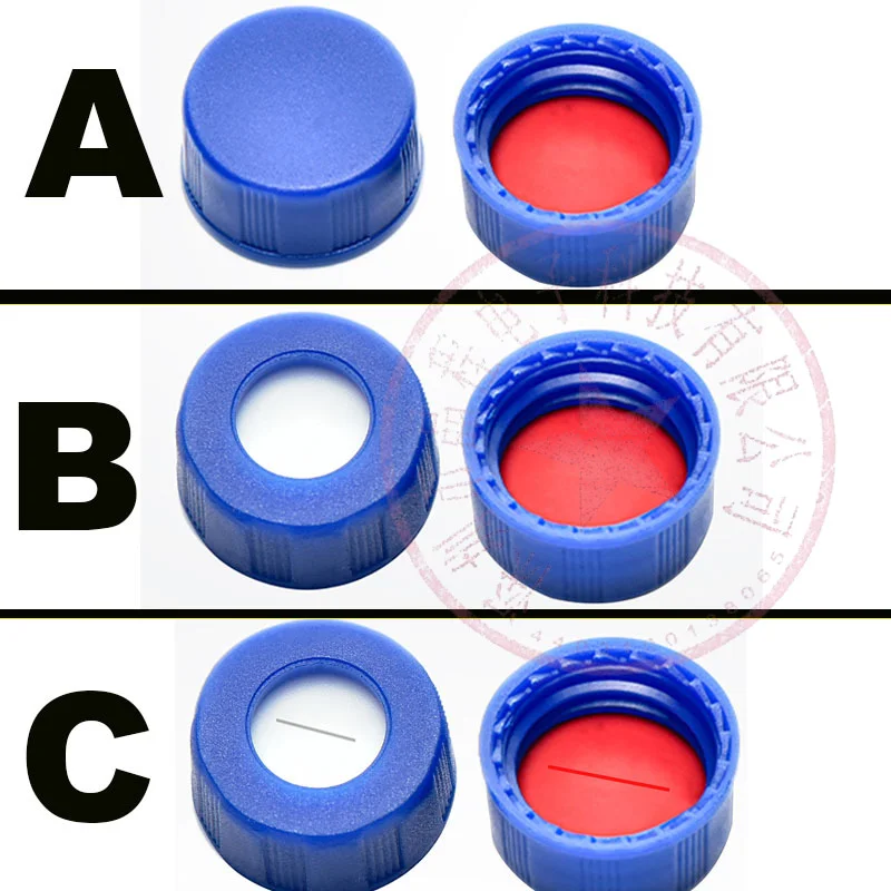 

100 шт./партия, колпачки для хроматографической бутылки с синим винтом 1,5 мл/2 мл