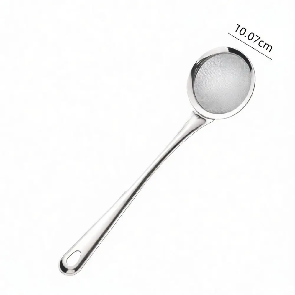 Stainless Steel Oil Skimmer Deepened Mesh Colander Wide Rim Filter Spoon Strainer For Kitchen Flour Soy Milk Cooking Tool