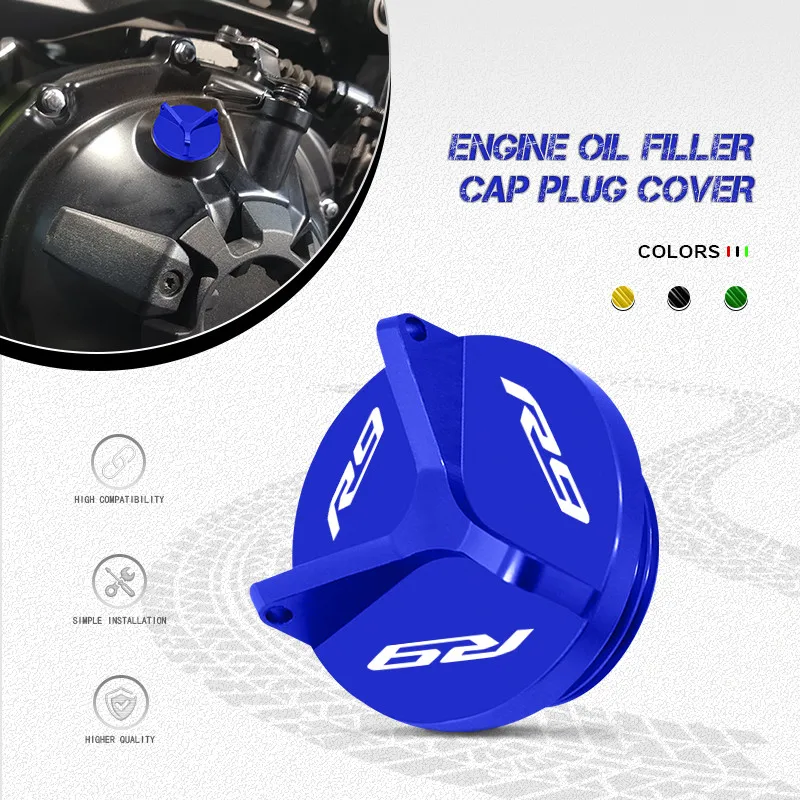 NEW Accessories For YZFR7 2022-2026 YZFR9 2024-2026 Motorcycle R7 R9 Engine Oil Filler Cap Engine Plug Cover