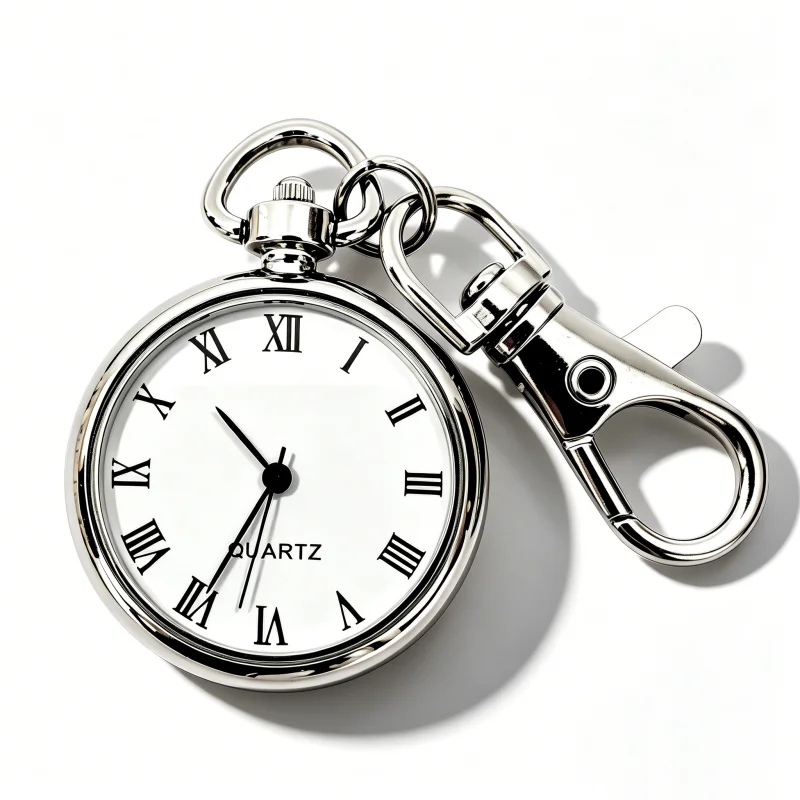 Retro-Charme, neutrale Mode, römische digitale Quarz-Steampunk-Taschenuhr, Schlüsselanhänger-Geschenk für Herren und Damen