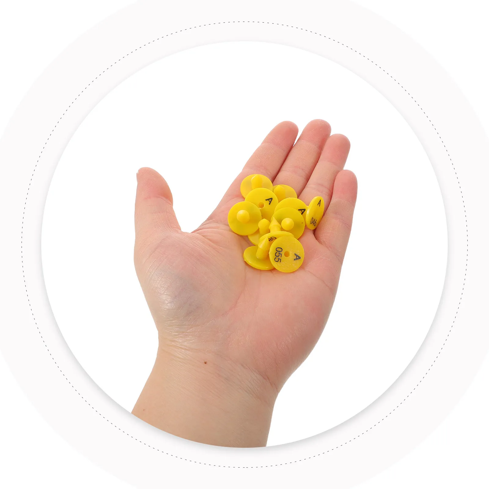 

100 шт. номерные круглые идентификационные бирки для ушей животных (кроликов, коз, овец, свиней), водонепроницаемые, легкие, маркеры для скота