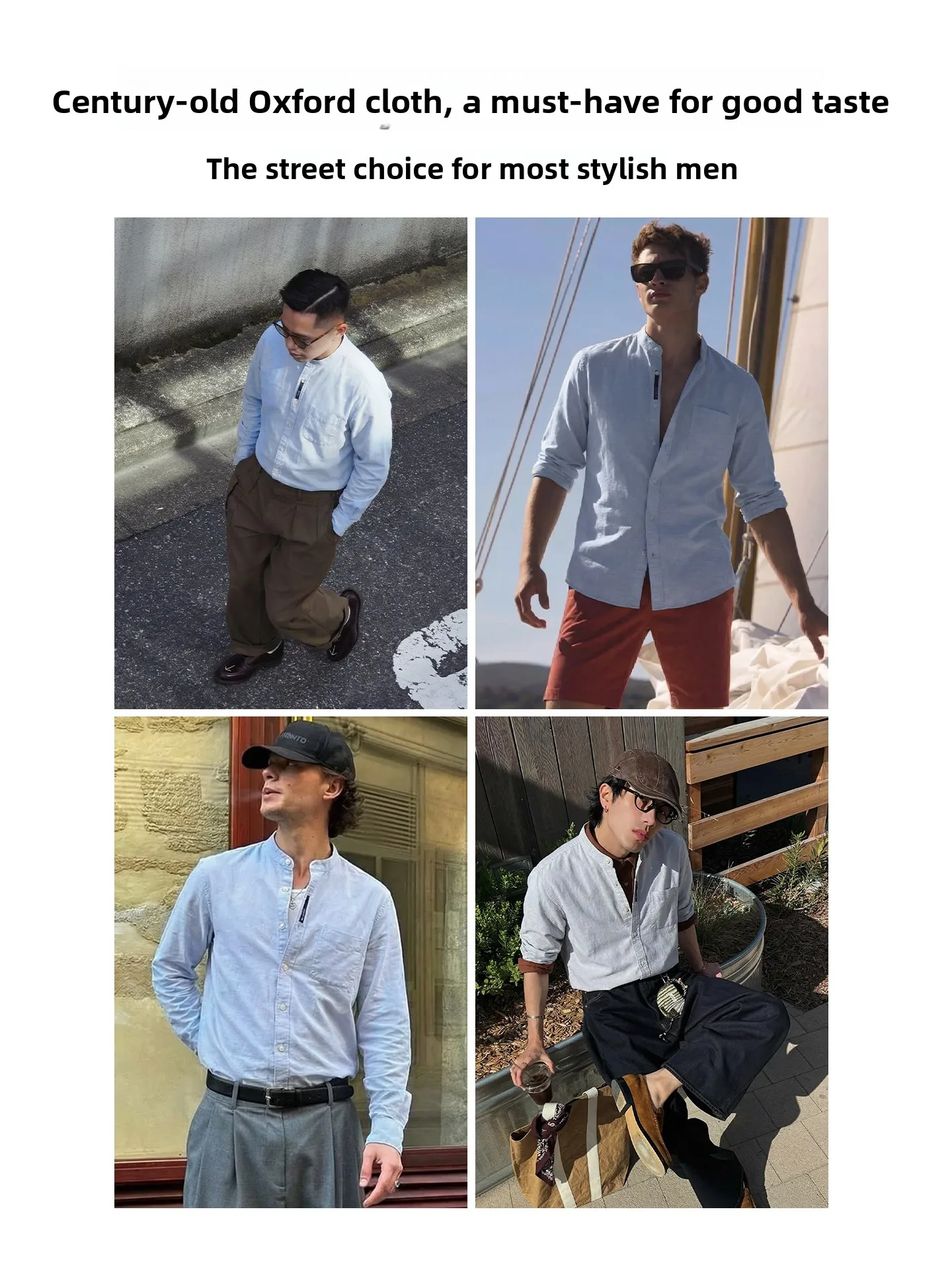 

Maden Men's Long Sve Ox Cloth irt Pure Cotton High Collar Casual Sle Spring Faion Workwear American Sle