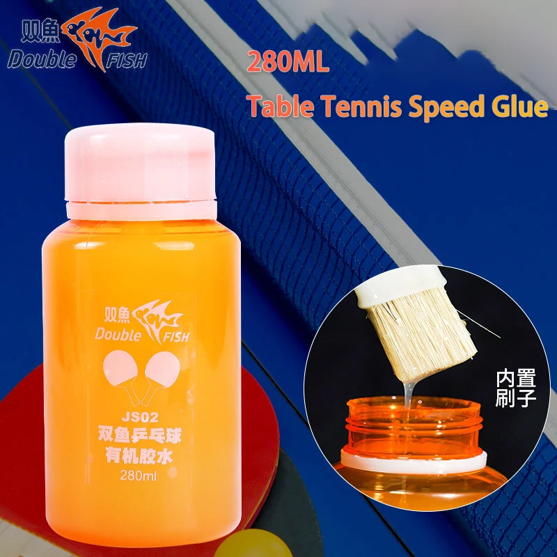 ปลาคู่ 280ML ตารางเทนนิสความเร็วกาว Professional กาวอินทรีย์ปิงปองยางกาว Booster ปิงปองยางฟองน้ํากาว