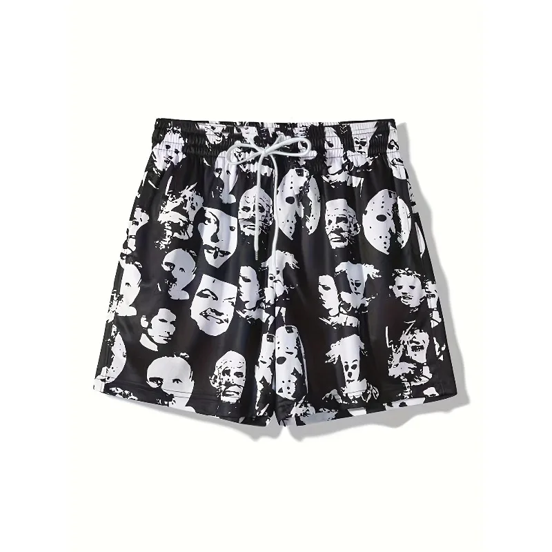 Men's Casual Sports Shorts - Breathable Polyester, Loose Version with Pockets, Suitable for Basketball and Jogging