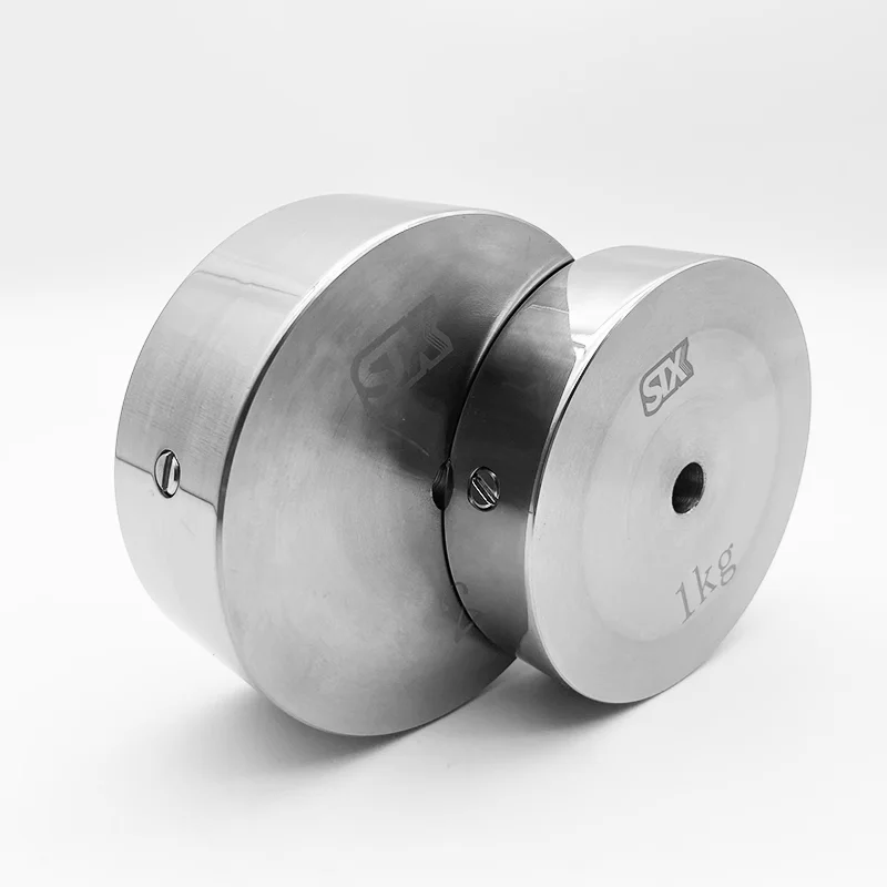 M1 Standard Weight Block 1kg-3kg Stainless Steel Weight with Hole Circular Calibration Scale Method Weight 500g