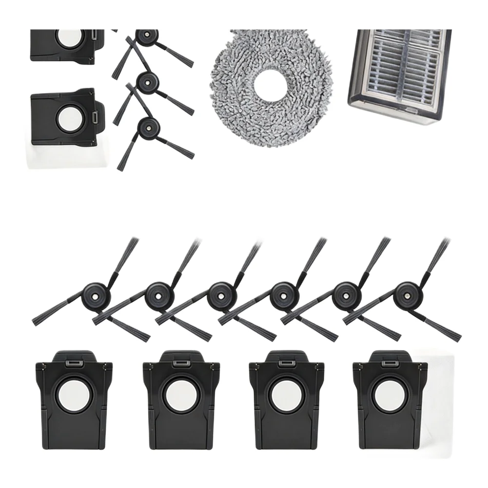 Main Brush Side Brush Filter Mop Cloth Bag Kit for Dreame L40 Ultra AE/CE Robot Vacuum Cleaner 1 6 2 4 4 Pieces Set