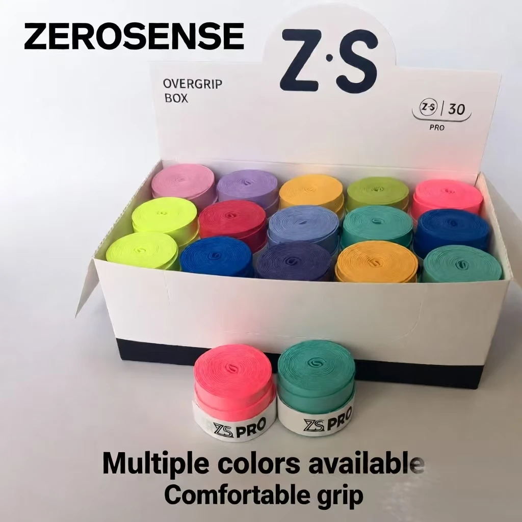 

30 шт. противоскользящих накладок ZERO SENSE для теннисных ракеток, впитывающих пот, для бадминтона и спортивного инвентаря
