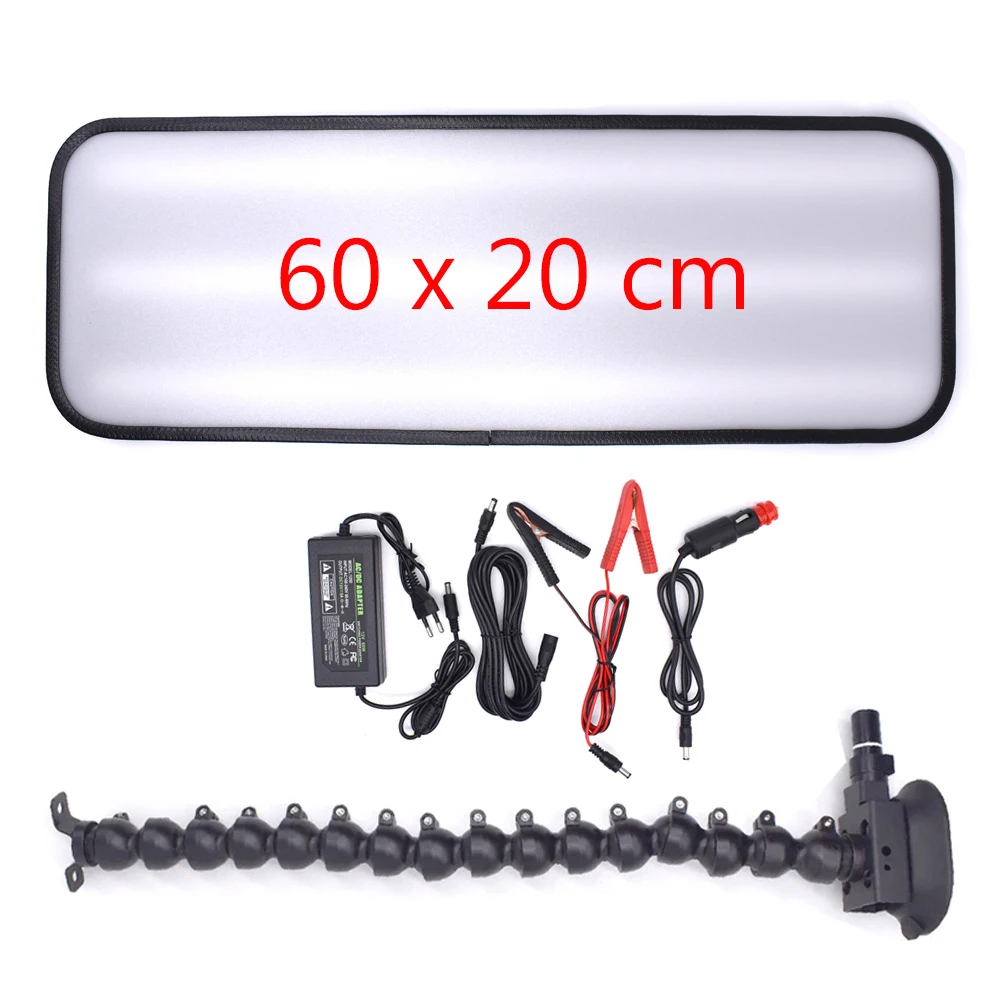 12V 60cm Car Paintless Dent Repair PDR LED Light  White Warm Dual Light Separate Control With Flexible Oval Suction Bracket