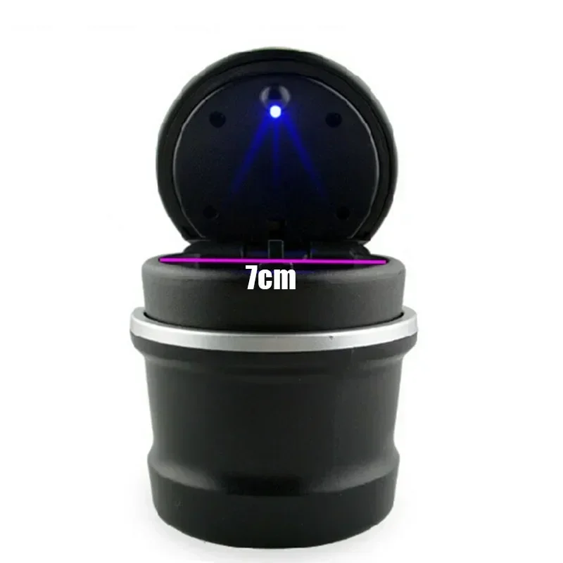 Car Ashtray With LED Lamp Multi-functional Ashtray Storage Jar For BMW Black Ventilation To Dissipate Smoke  Interior Accessorie