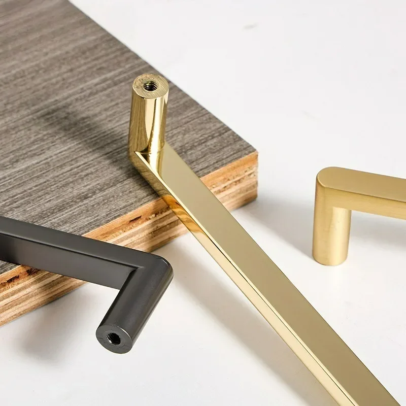 Moderne Minimalistische Zinklegierungsgriffe für Schränke, Kleiderschränke, Schubladen, Schuhschränke, Bücherregale, Schranktürgriffe – Detail 2