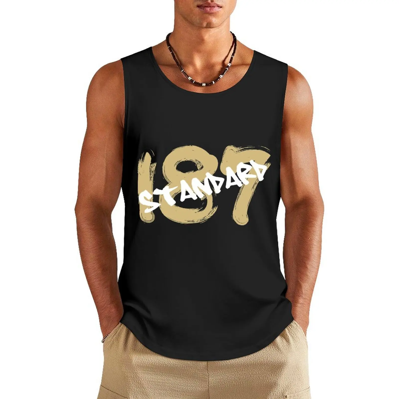 

187 standard, german rap gift Tank Top singlets for men gym clothing men sleeveless tshirts for men