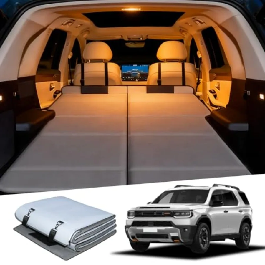 

Кемпинговая кровать для внедорожника Honda Passport: Платформа для сна в багажнике, мягкий флокированный матрас со складным отсеком для хранения