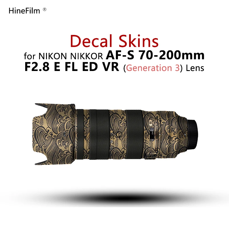 

Hinefilm Skin for Nikon AF-S 70-200 F2.8E Lens Sticker 70200 Decal Skin AF-S NIKKOR 70-200mm f/2.8E FL ED VR Lens Skin 70 200